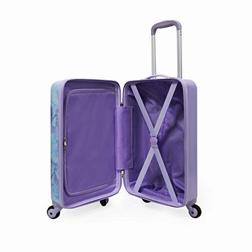 Disney Frozen II Anna Elsa Luggage Hard Side Tween Spinner Rolling Suitcase for Kids Carry-On Travel Trolley - 20 Inch