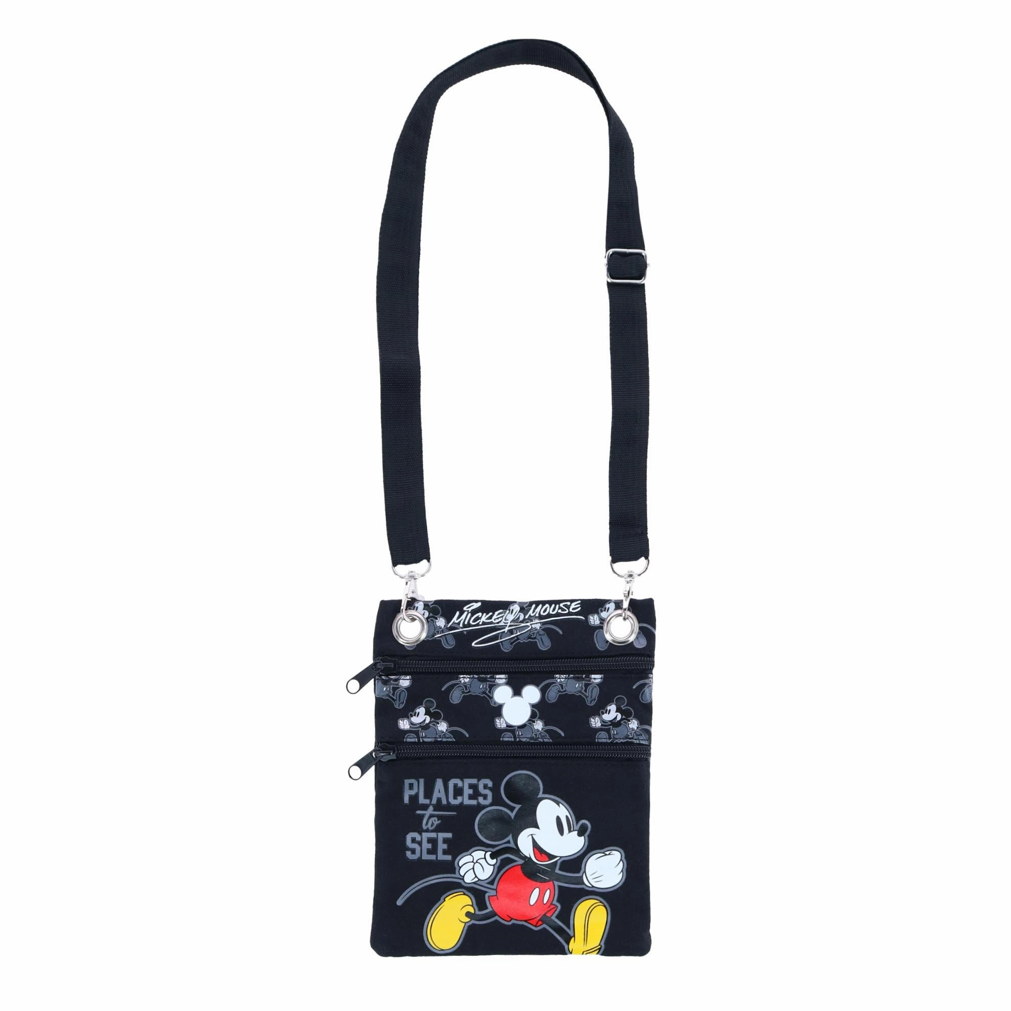 Disney Mickey Mouse Places to See Passport Crossbody Bag