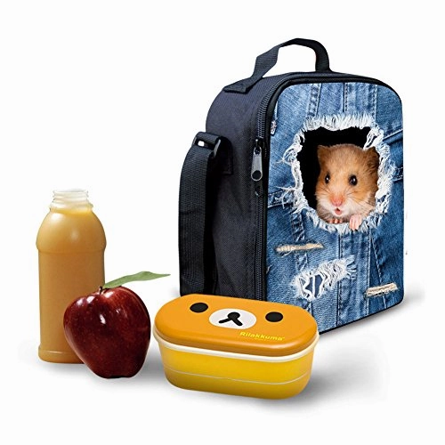 Doginthehole Butterfly Printed Lunch Bag For Teenage Kids Cooler Thermal Case