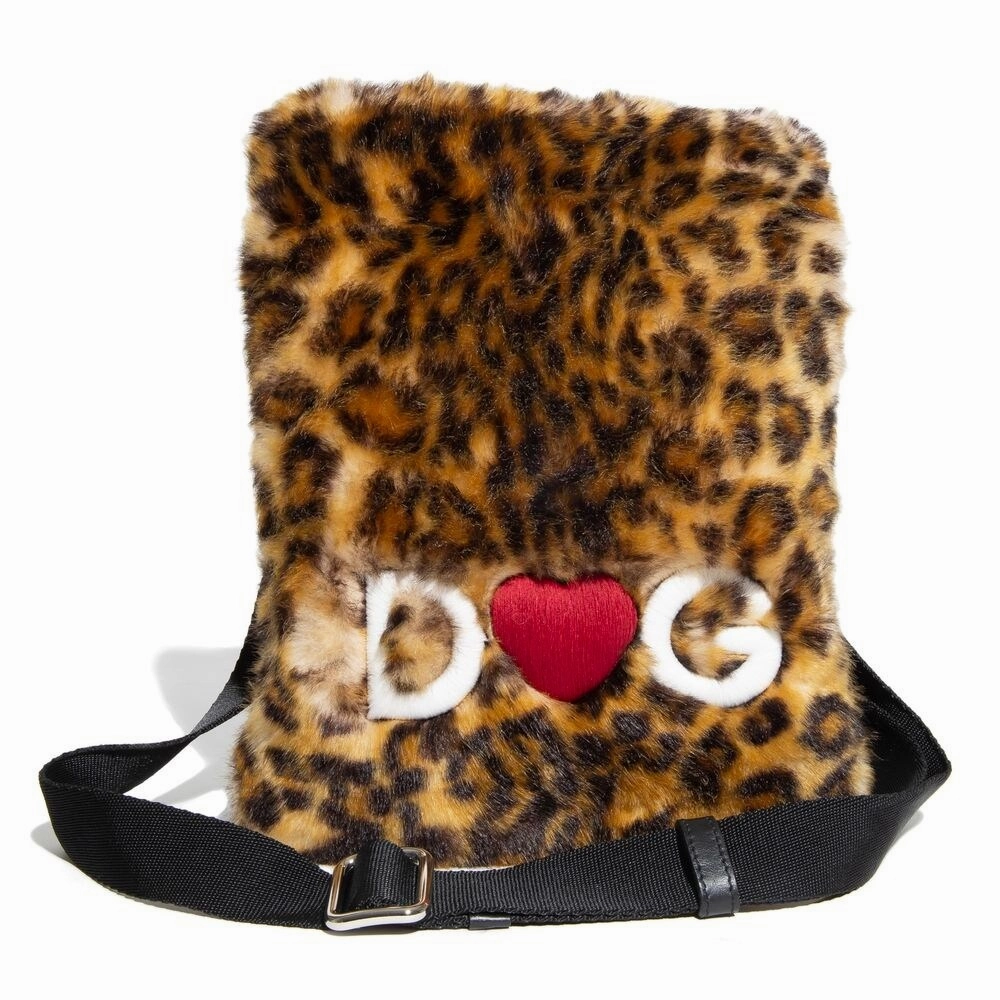 Dolce & Gabbana Brown Pelliccia Sintetica Crossbody Women's Bag