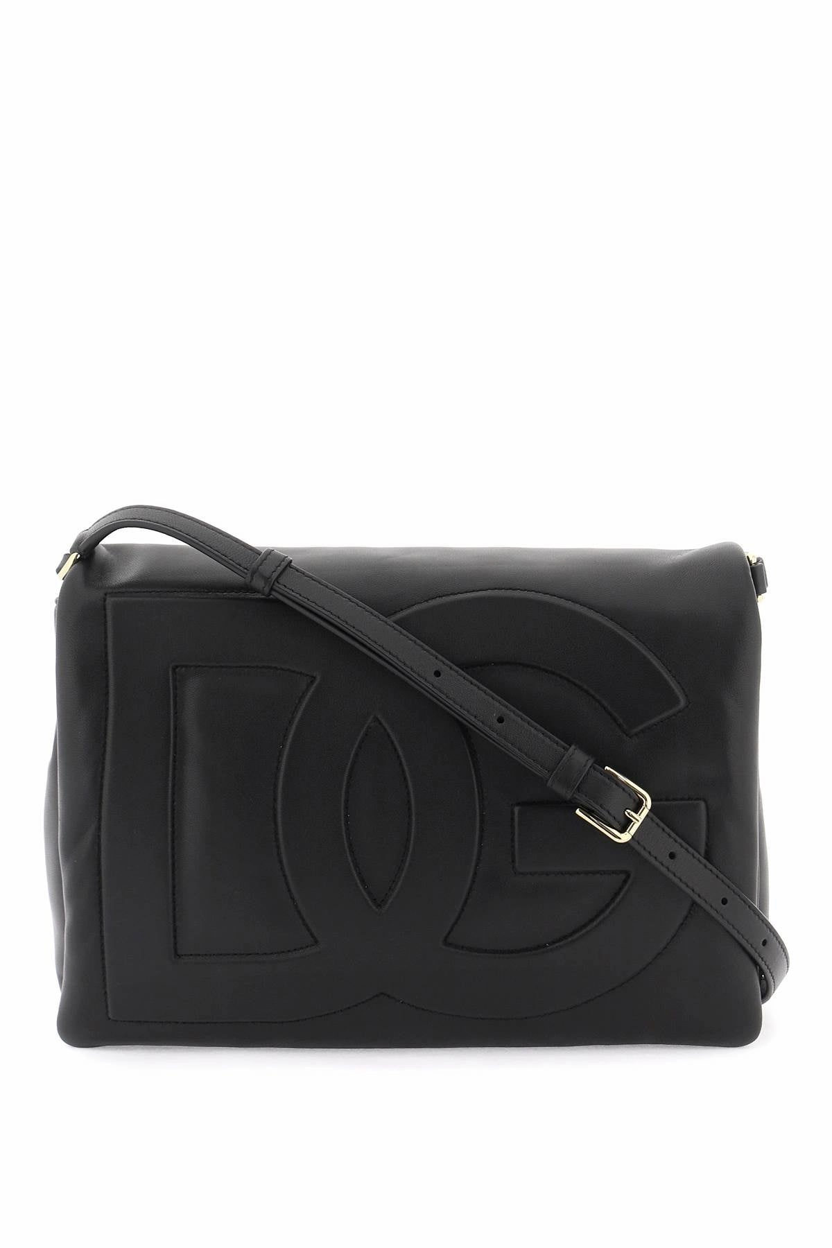Dolce & gabbana dg logo crossbody bag in nappa leather
