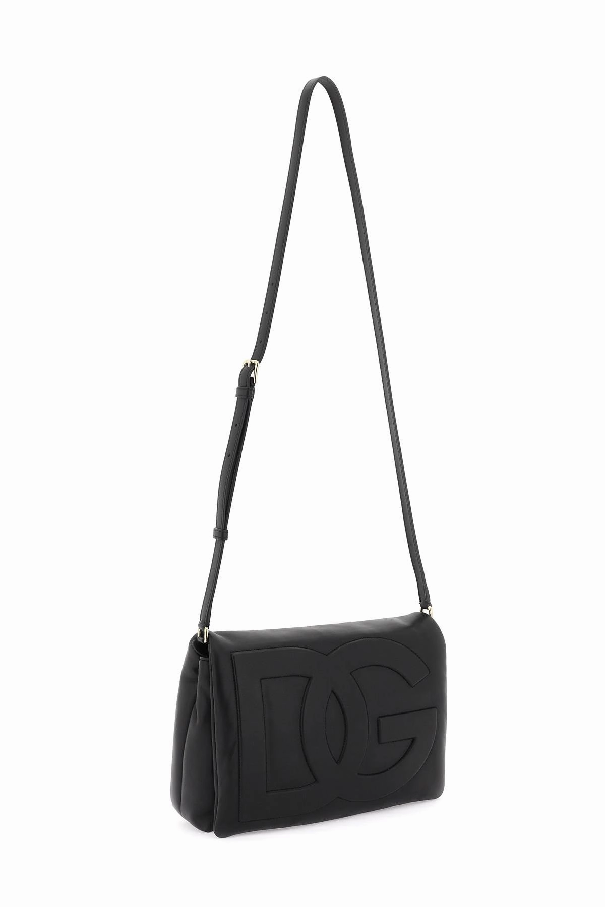 Dolce & gabbana dg logo crossbody bag in nappa leather