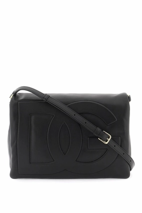 Dolce & gabbana dg logo crossbody bag in nappa leather