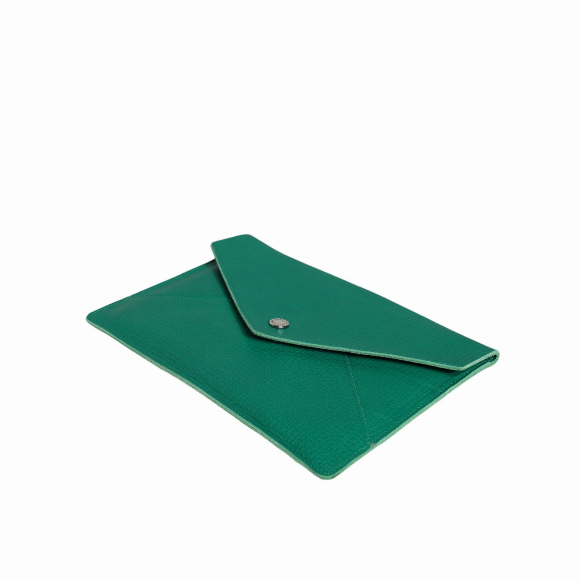 Dolce & Gabbana Green Leather Handbag Clutch Mini Purse Pouch Tablet Women's Case