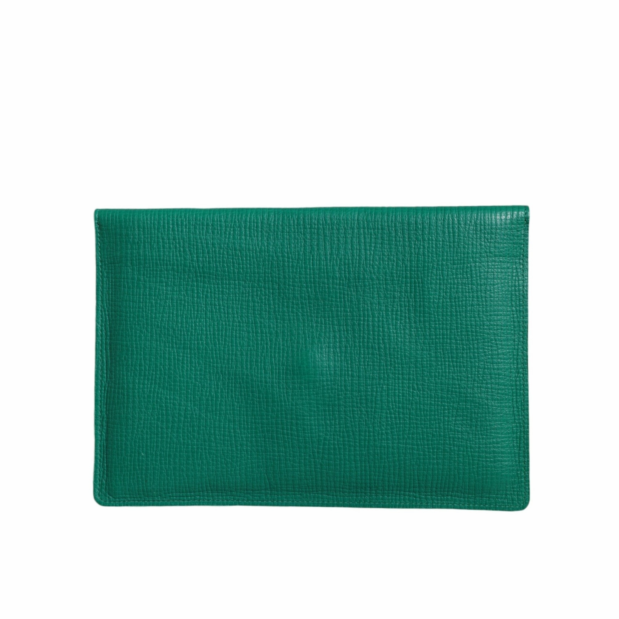 Dolce & Gabbana Green Leather Handbag Clutch Mini Purse Pouch Tablet Women's Case