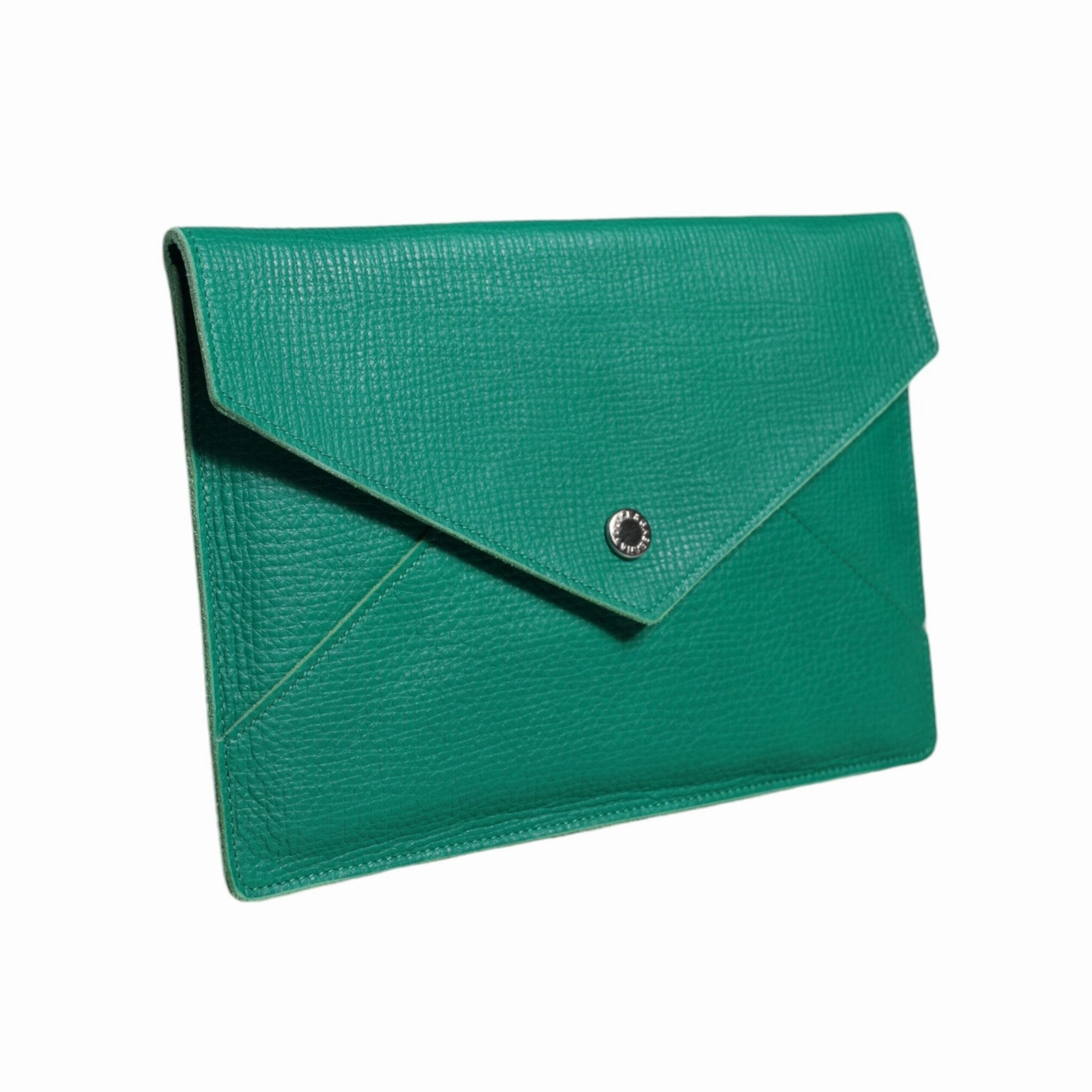 Dolce & Gabbana Green Leather Handbag Clutch Mini Purse Pouch Tablet Women's Case