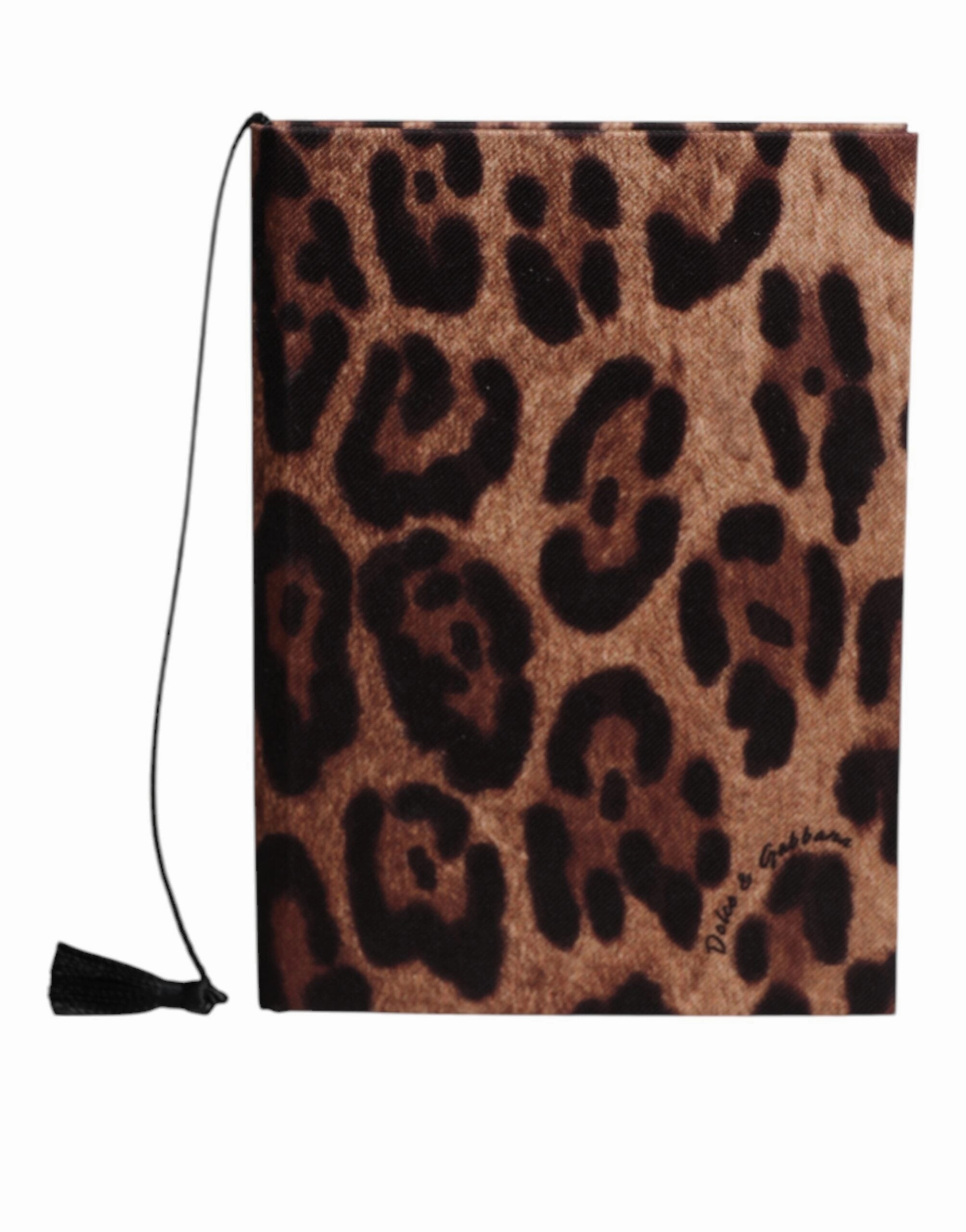 Dolce & Gabbana Polyester Leopard Logo Print Small Women's Notebook