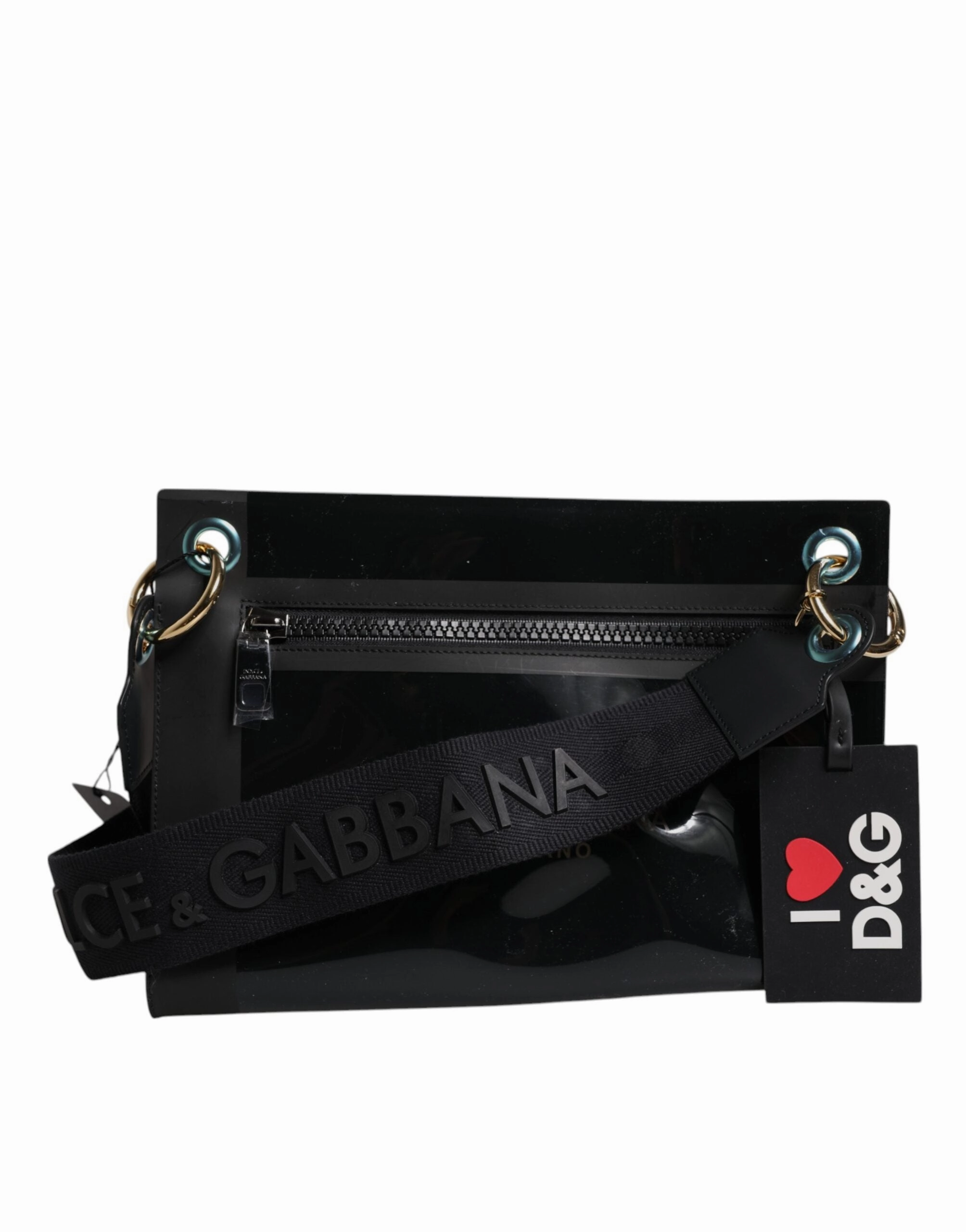 Dolce & Gabbana PVC Leather Pouch Shoulder Strap Women's Bag