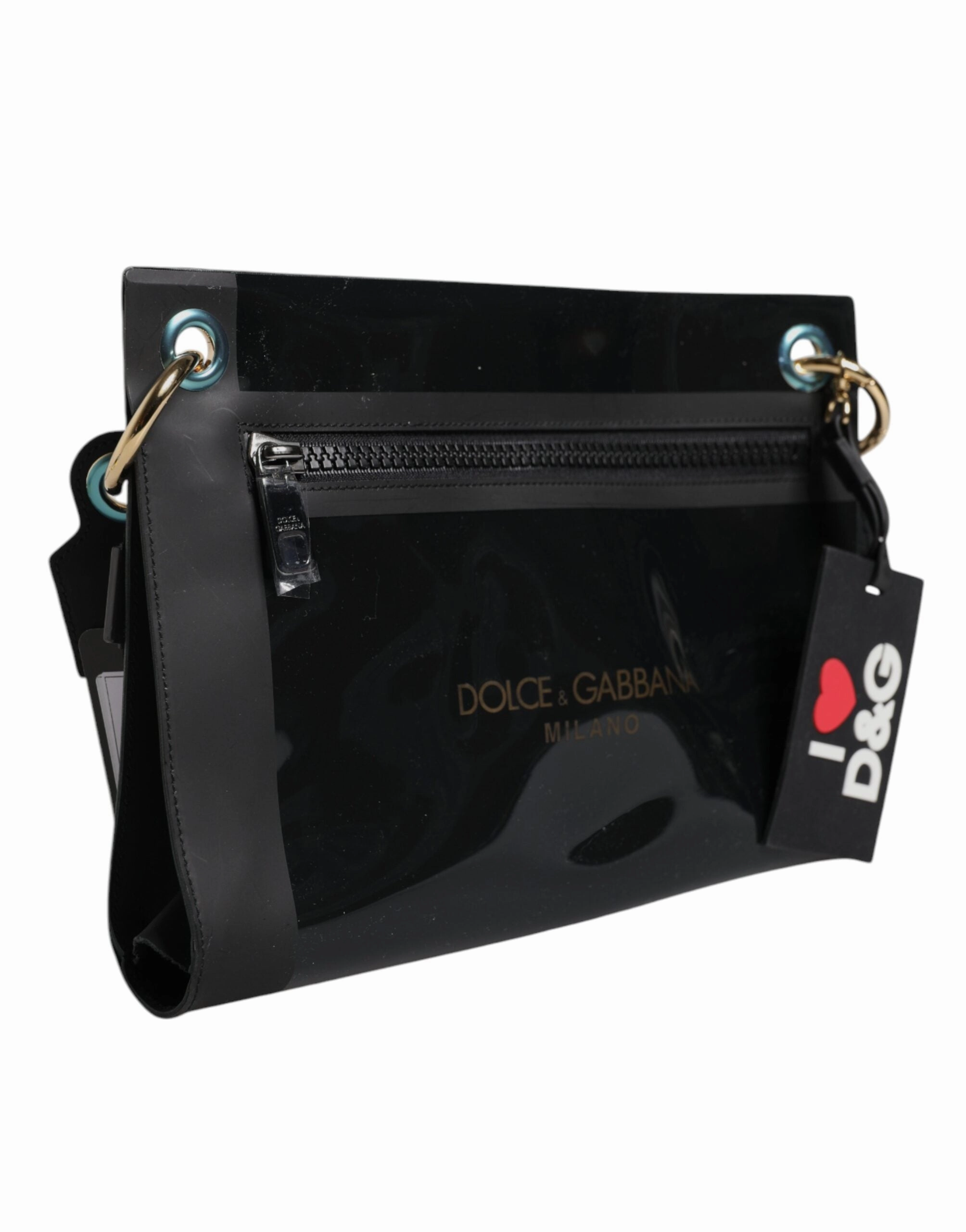 Dolce & Gabbana PVC Leather Pouch Shoulder Strap Women's Bag