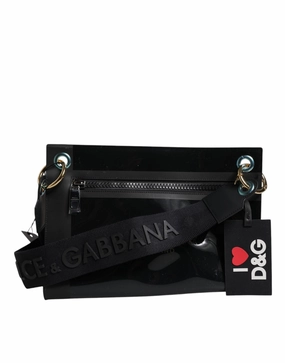 Dolce & Gabbana PVC Leather Pouch Shoulder Strap Women's Bag