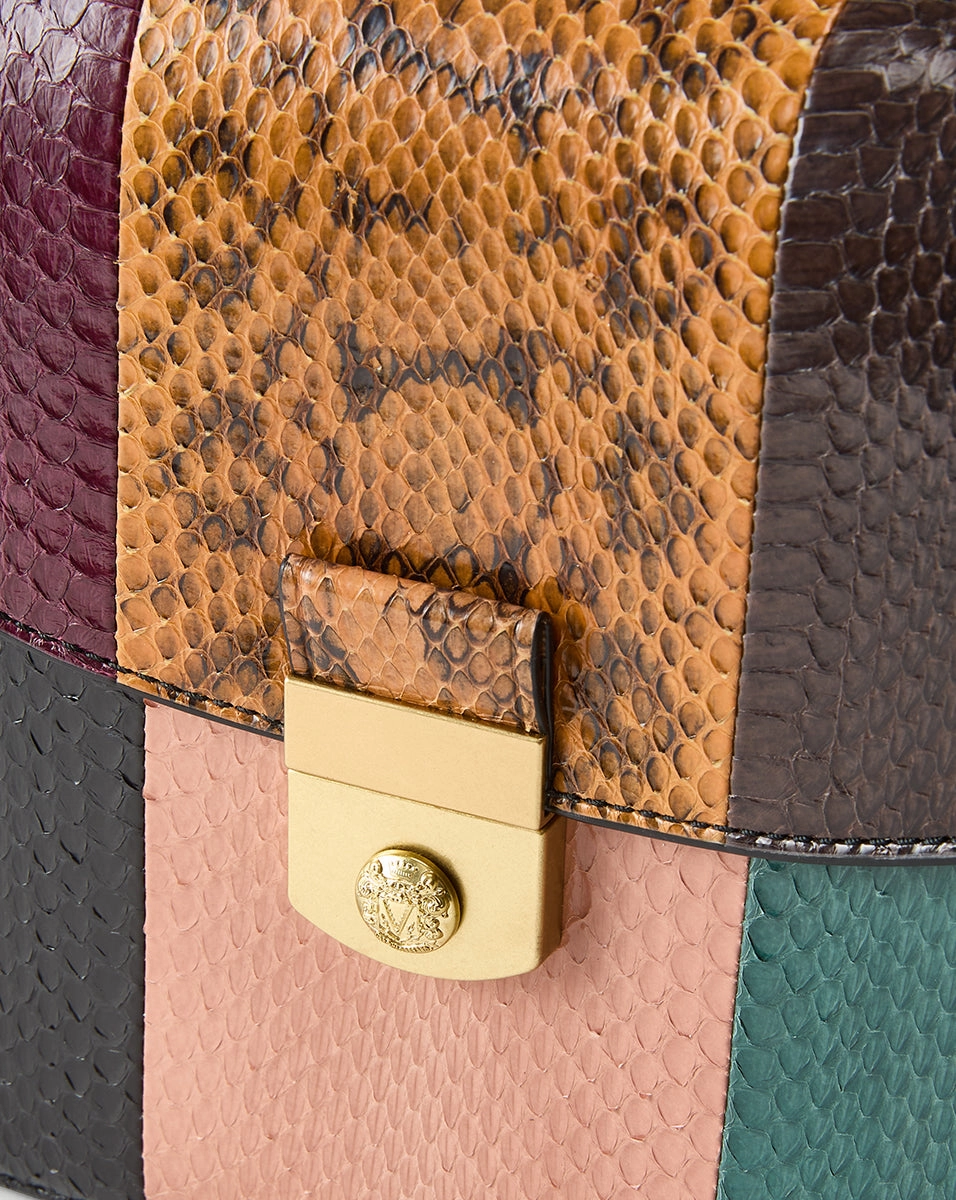 Double Link Patchwork Flap Bag