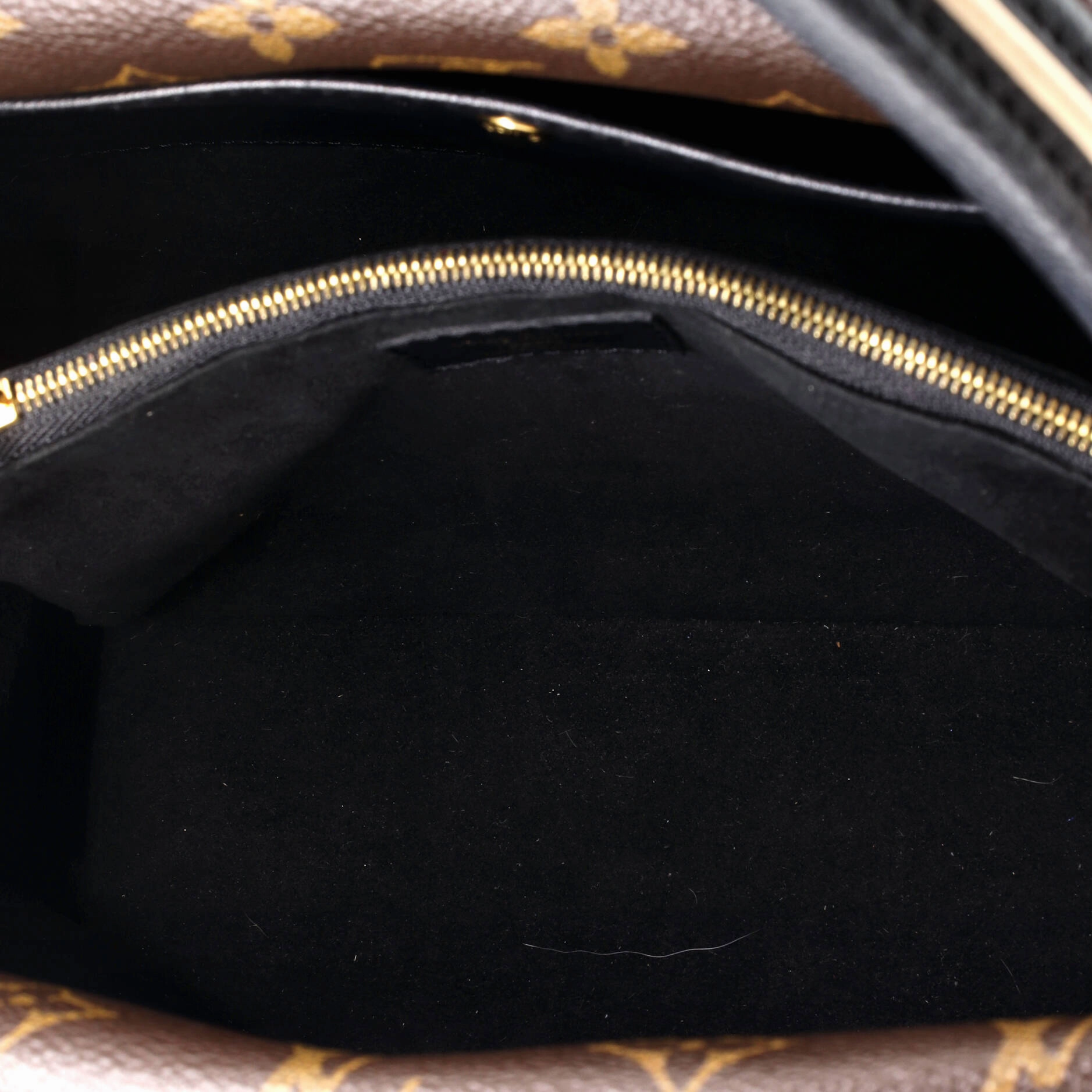 Double V Handbag Calfskin with Monogram Canvas