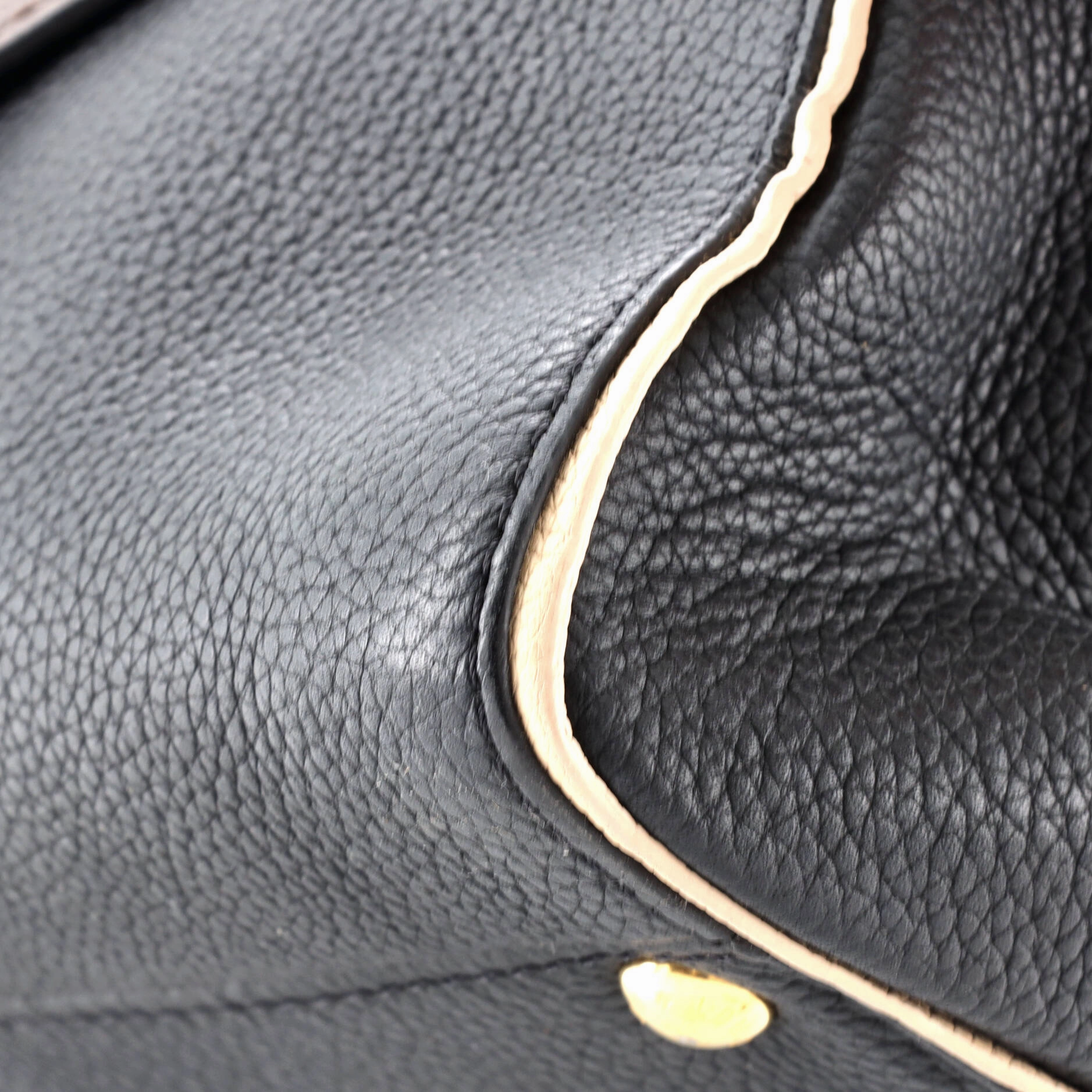 Double V Handbag Calfskin with Monogram Canvas