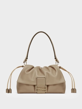 Dove Grey Mamma Baguette Large Bag
