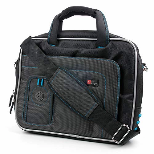 DURAGADGET Black and Blue Padded Laptop Bag/Case for New Google Pixel C - with Removable Shoulder