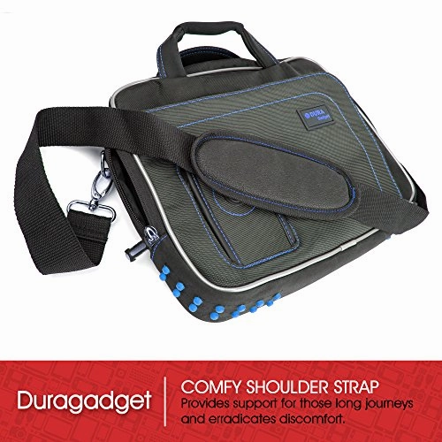 DURAGADGET Black and Blue Padded Laptop Bag/Case for New Google Pixel C - with Removable Shoulder