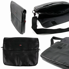 DURAGADGET Luxury PU Leather 15.6" Laptop Zip-up Carry Bag in Black for The Razer Blade Stealth