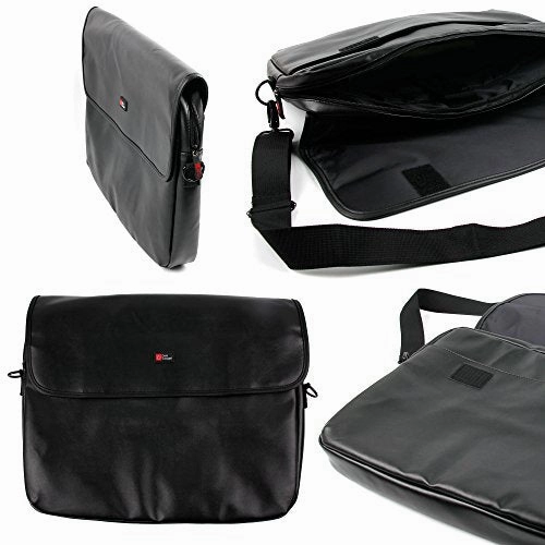 DURAGADGET Luxury PU Leather 15.6" Laptop Zip-up Carry Bag in Black for The Razer Blade Stealth