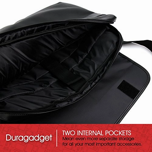DURAGADGET Luxury PU Leather 15.6" Laptop Zip-up Carry Bag in Black for The Razer Blade Stealth