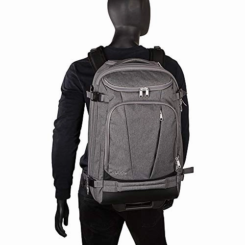 eBags TLS Mother Lode Rolling Weekender 22" Travel Backpack with Wheels - Carry-On - (Heathered Graphite)