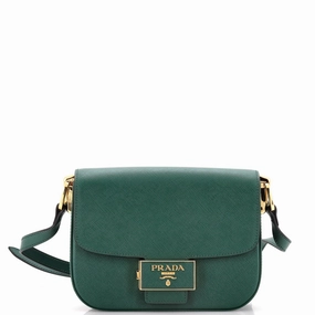 Embleme Flap Bag Saffiano Leather Small
