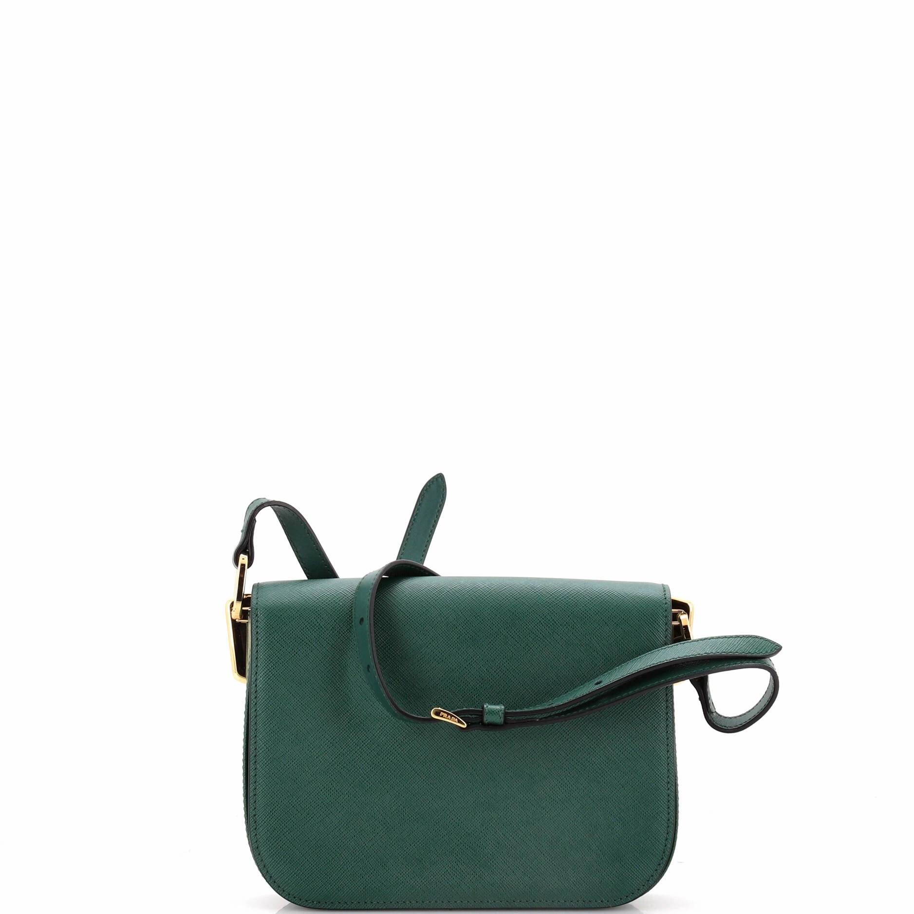 Embleme Flap Bag Saffiano Leather Small