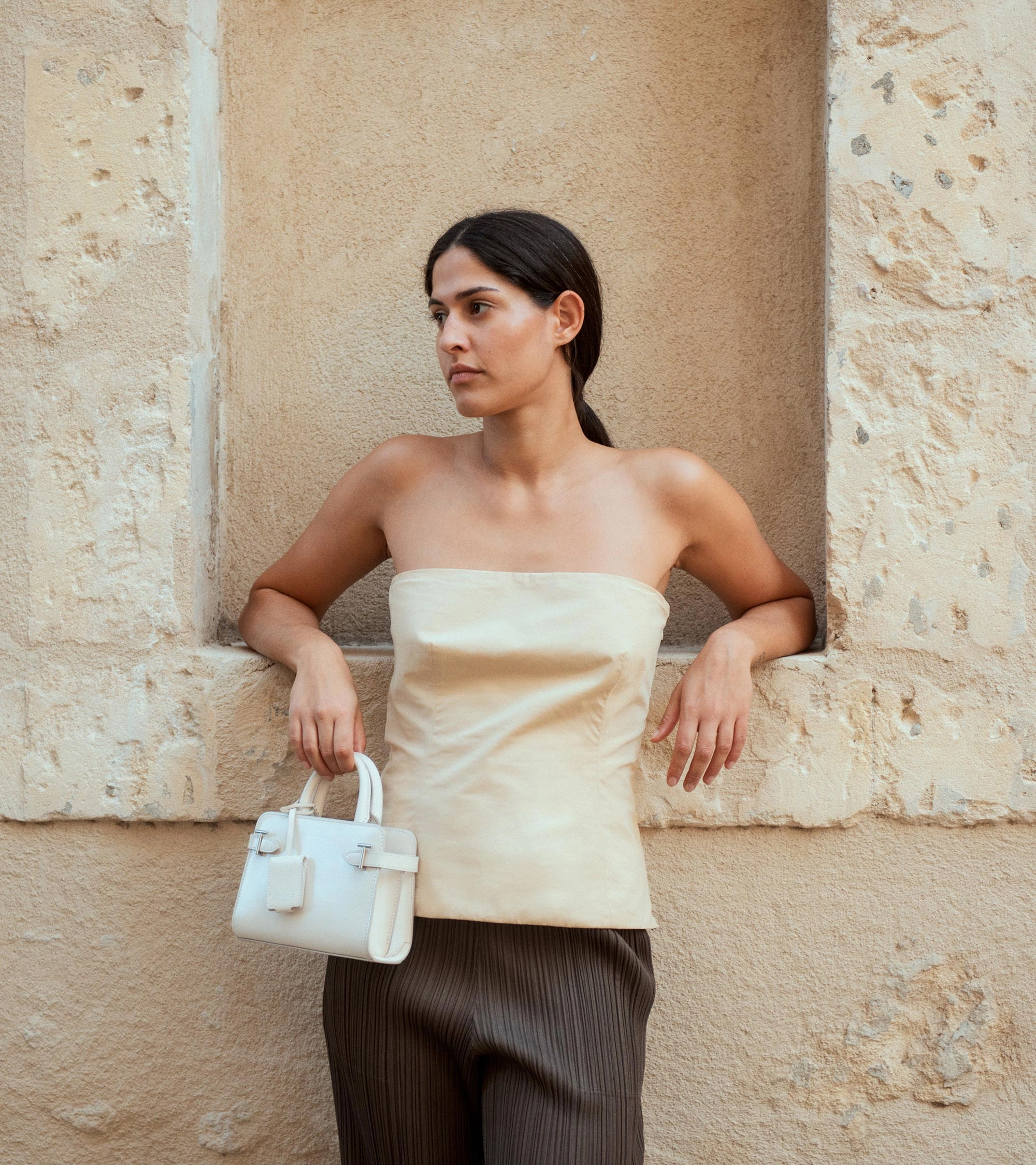 Emilie mini handbag in patent leather