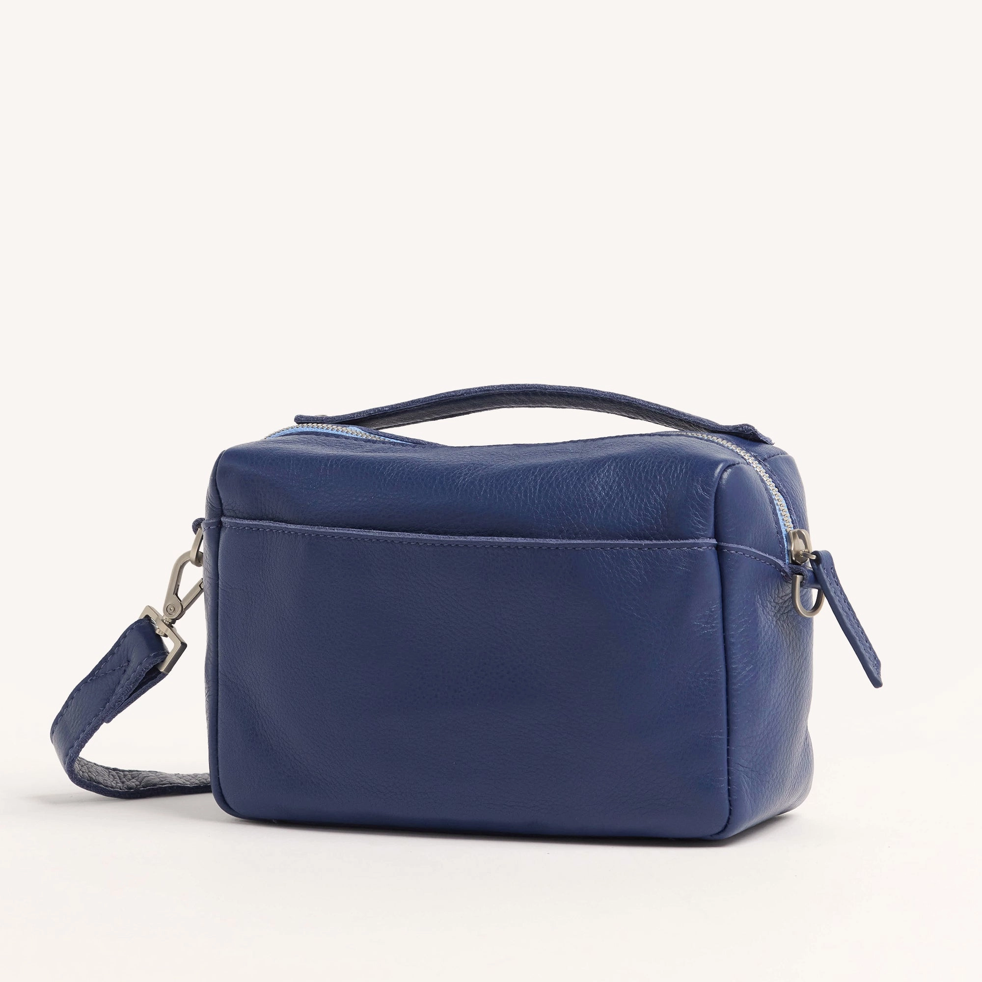 Evan Crossbody | Jazz Blues/Brushed Silver | Sml