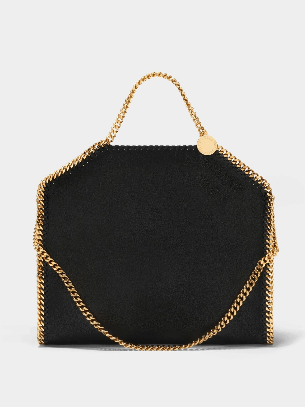 Falabella Fold-Over Black Tote Bag