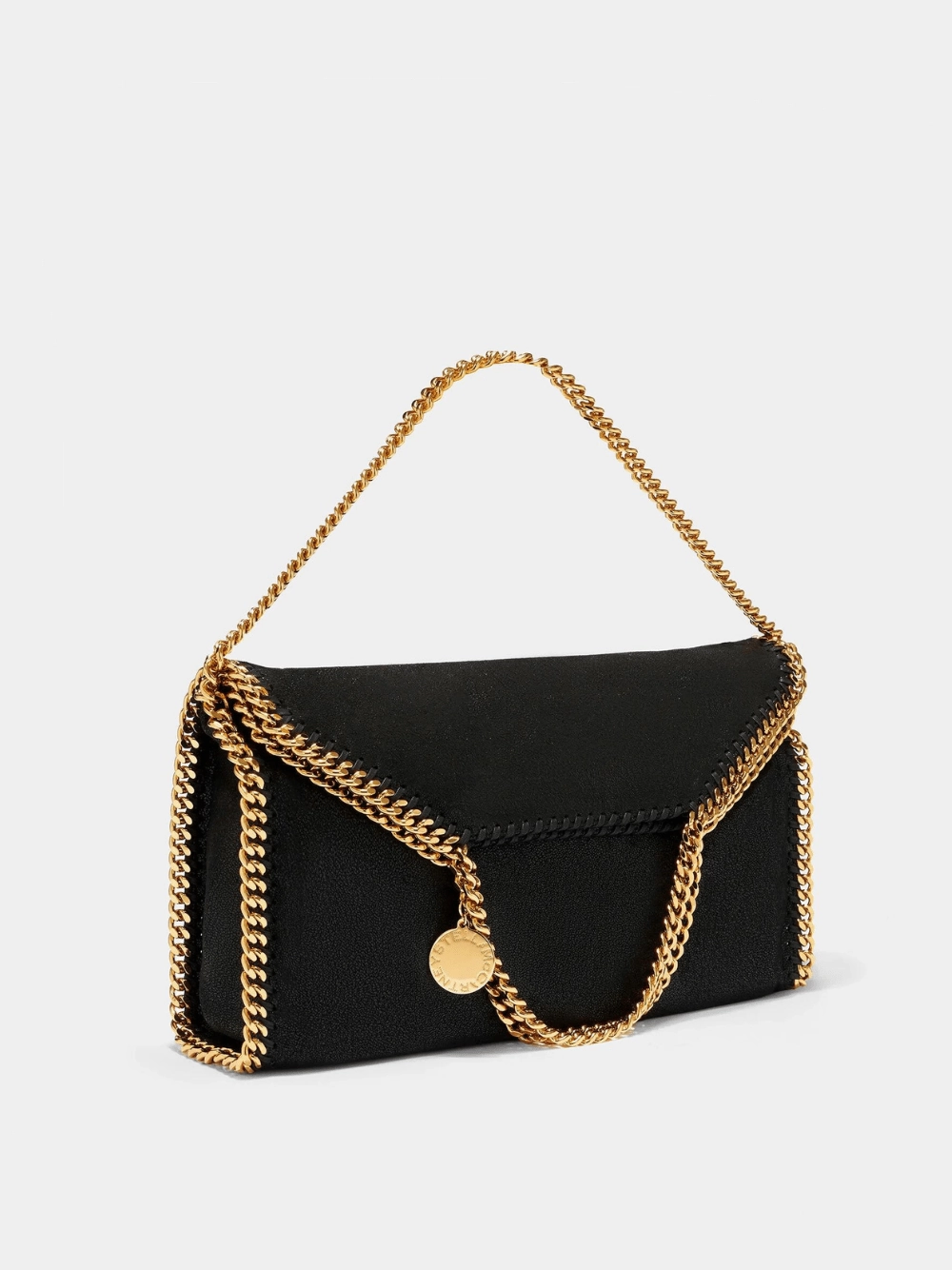 Falabella Fold-Over Black Tote Bag