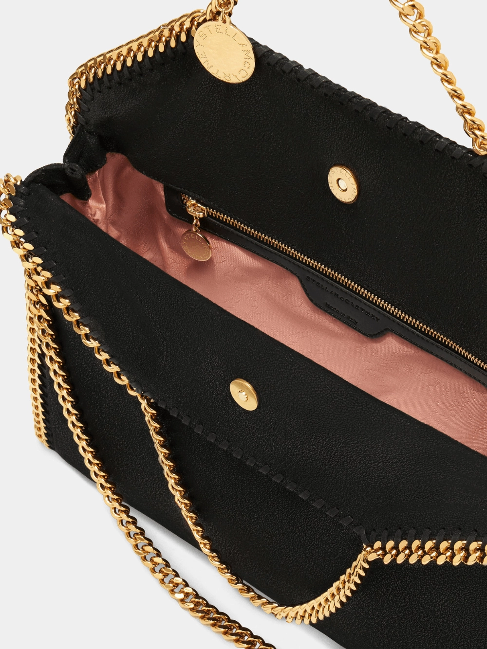 Falabella Fold-Over Black Tote Bag