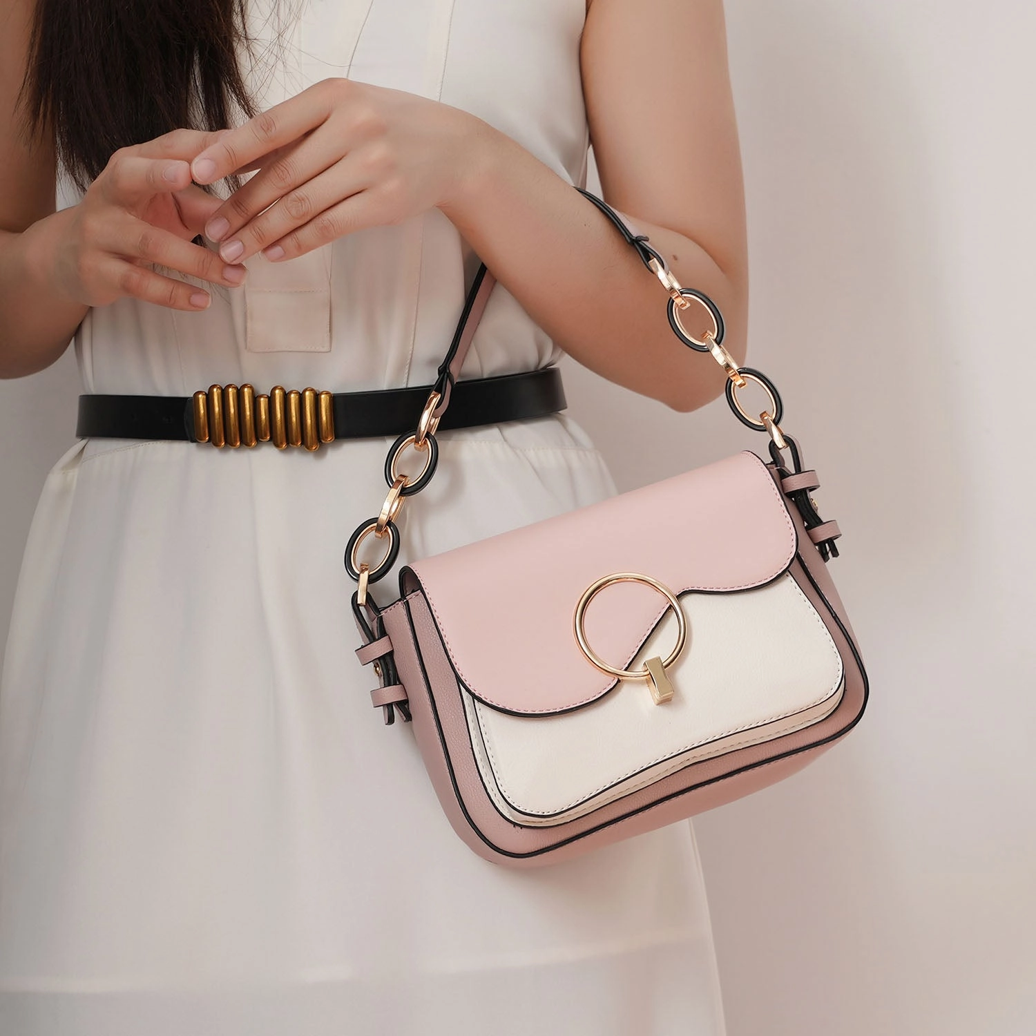 Fantasia Solid Crossbody Shoulder Women's Handbag Purse by Mia K.