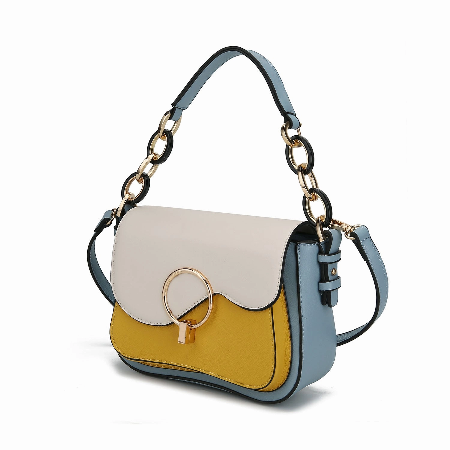 Fantasia Solid Crossbody Shoulder Women's Handbag Purse by Mia K.