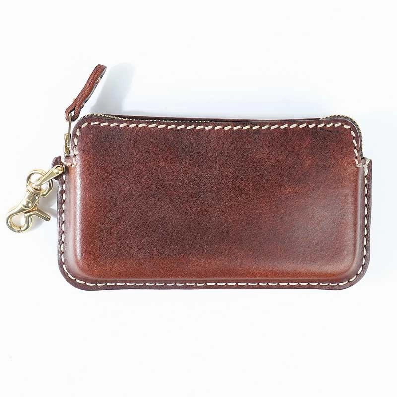 Fashion Black Leather Mens Long Wallet Brown Chain Wallet Biker Chain Wallet Clutch Men