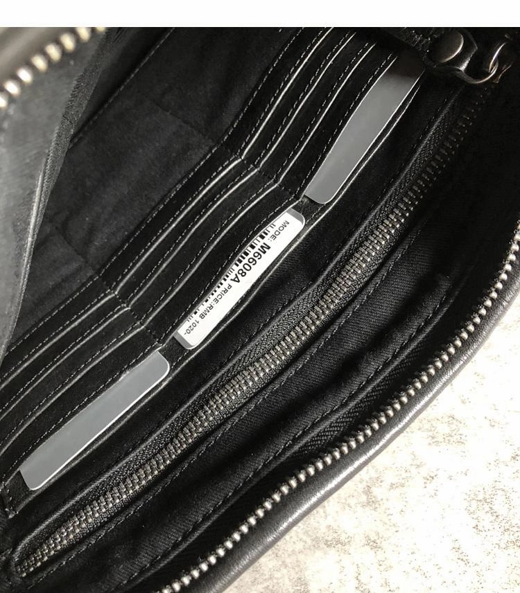 Fashion Business Black Large Leather Mens Long Wallet Wristet Wallet Clutch Wallet Hand Bag For Men