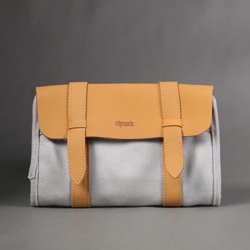Fashion Canvas Men's Twofold Multi-Function Digital Storage Bag Mobile Phone Clutch For Men