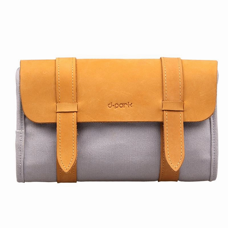 Fashion Canvas Men's Twofold Multi-Function Digital Storage Bag Mobile Phone Clutch For Men