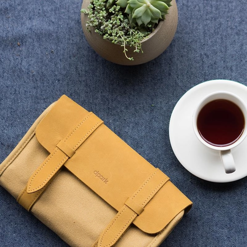 Fashion Canvas Men's Twofold Multi-Function Digital Storage Bag Mobile Phone Clutch For Men