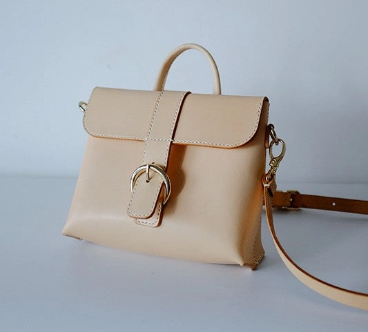 Fashion Leather Beige Womens Handbag Shoulder Bag Crossbody Purse for Women