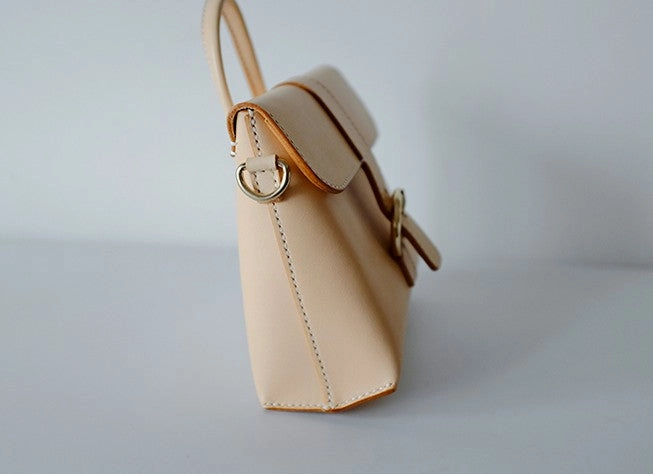 Fashion Leather Beige Womens Handbag Shoulder Bag Crossbody Purse for Women