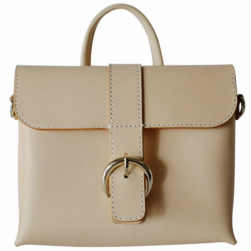 Fashion Leather Beige Womens Handbag Shoulder Bag Crossbody Purse for Women