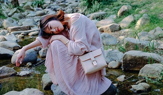 Fashion Leather Beige Womens Handbag Shoulder Bag Crossbody Purse for Women