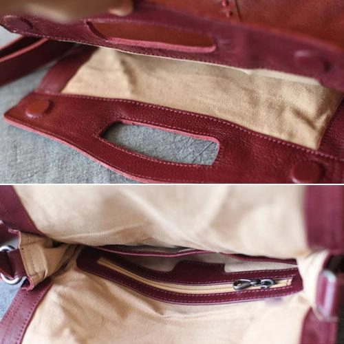 Fashion Women Red Leather Vertical Tote Bag Handbag Shopper Bag Shoulder Bucket Style Purse for Women