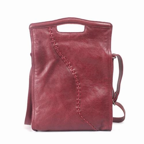Fashion Women Red Leather Vertical Tote Bag Handbag Shopper Bag Shoulder Bucket Style Purse for Women