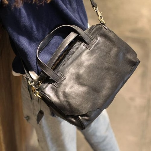 Fashion WOmens Black Leather Handbag Purses Black Leather Work Handbags Shoulder Bag for Ladies