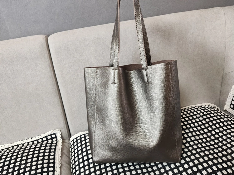 Fashion Womens Black Leather Oversize Tote Bags Black Shoulder Tote Bag Handbag Tote For Women