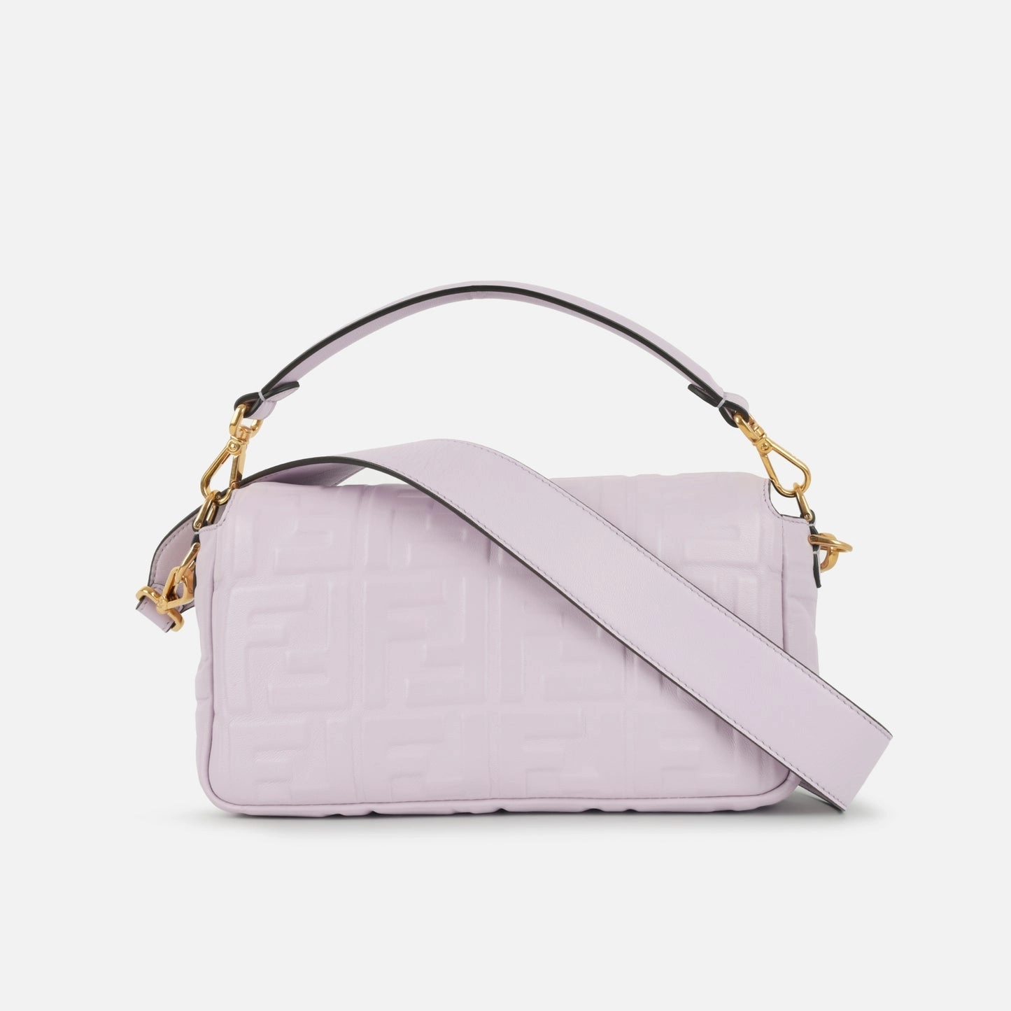 Fendi - Medium Baguette - Lilac Zucca Nappa GHW - Pre-Loved