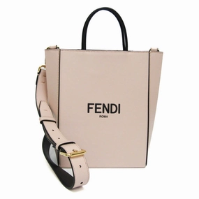 Fendi   pink Leather Handbag Shoulder Bag (Pre-Owned)
