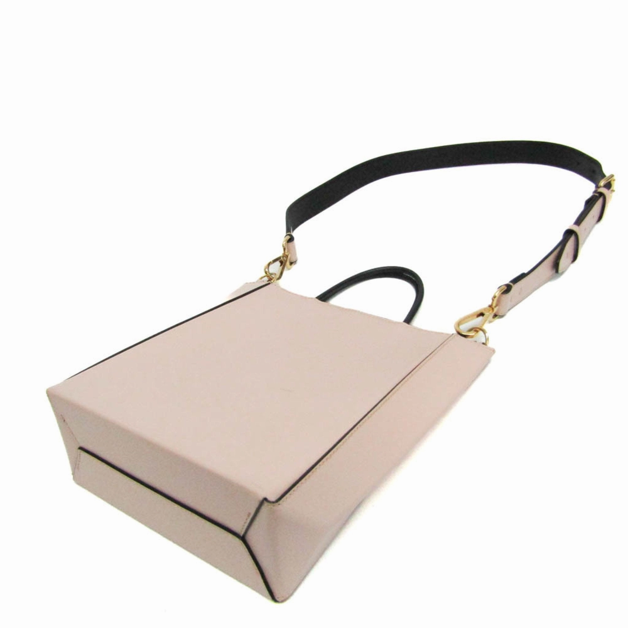Fendi   pink Leather Handbag Shoulder Bag (Pre-Owned)