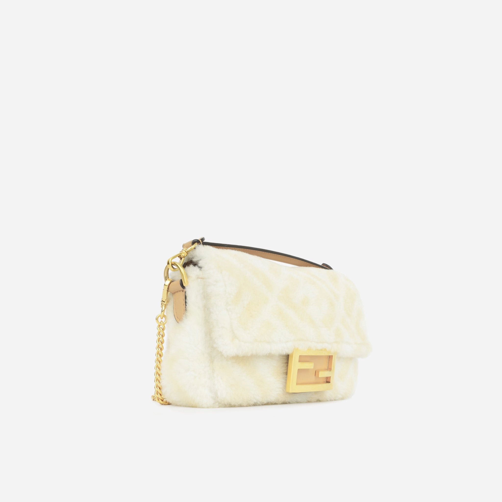 Fendi Baguette Chain Mini -  Shearling